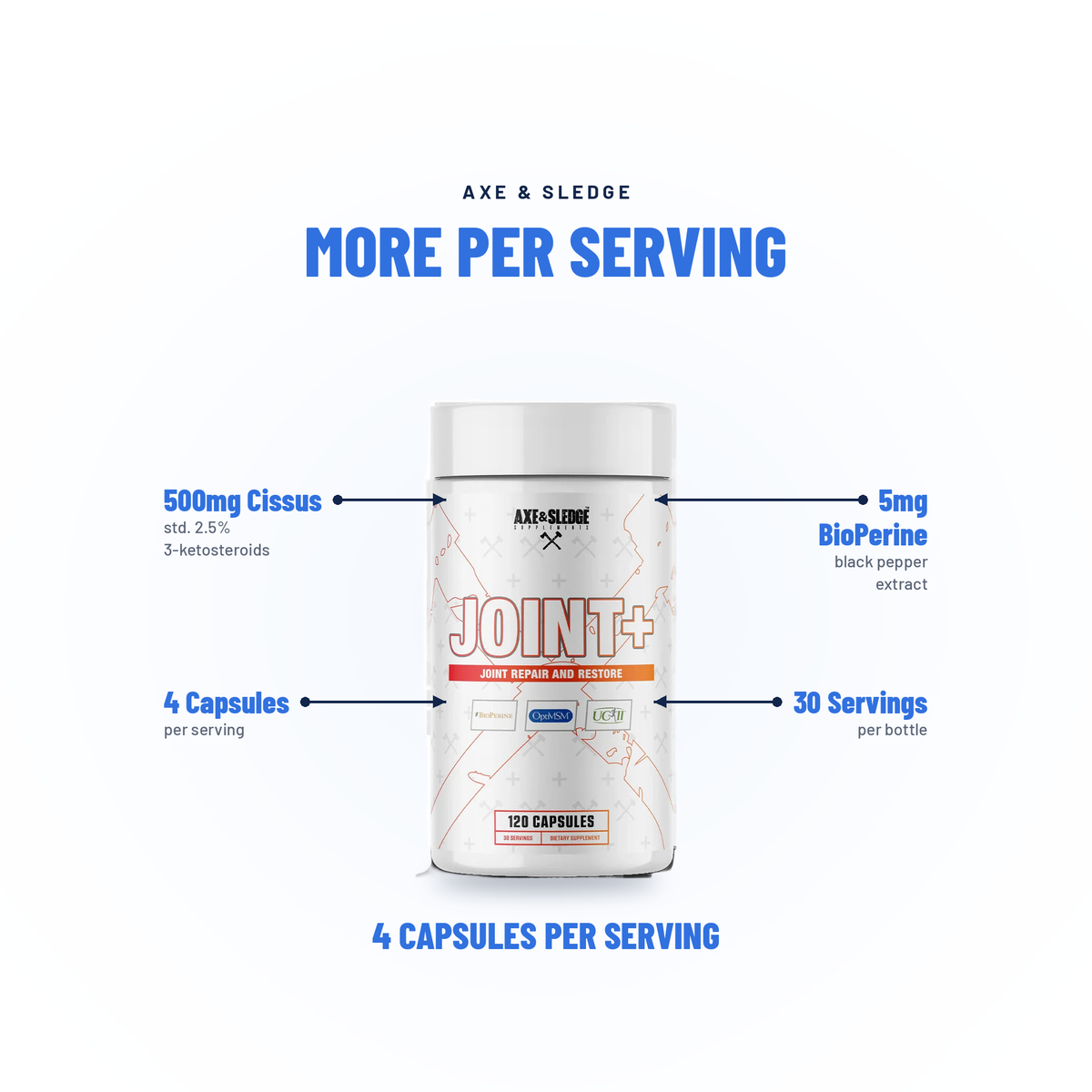 JOINT+ // JOINT & MOBILITY SUPPORT - AXE & SLEDGE SUPPLEMENTS