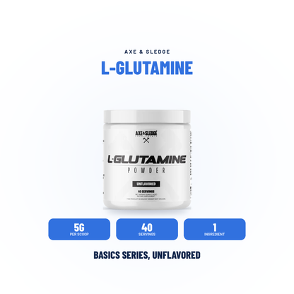 GLUTAMINE // MUSCLE RECOVERY & REPAIR - AXE & SLEDGE SUPPLEMENTS