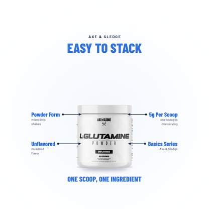 GLUTAMINE // MUSCLE RECOVERY & REPAIR - AXE & SLEDGE SUPPLEMENTS