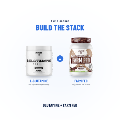 GLUTAMINE // MUSCLE RECOVERY & REPAIR - AXE & SLEDGE SUPPLEMENTS