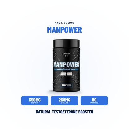 MANPOWER // NATURAL TESTOSTERONE BOOSTER - AXE & SLEDGE SUPPLEMENTS