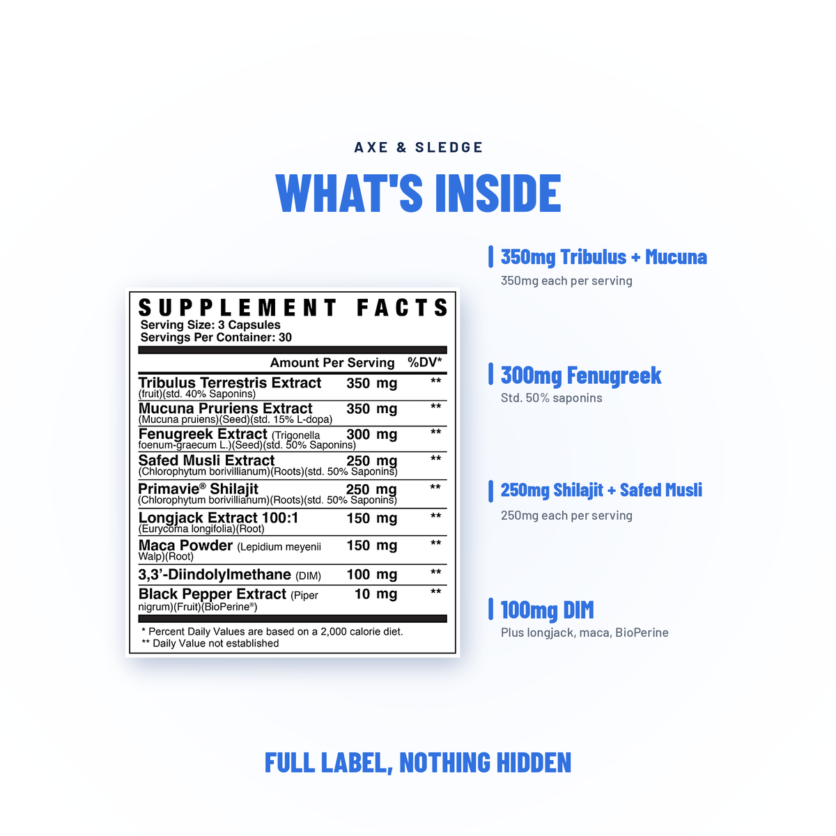 MANPOWER // NATURAL TESTOSTERONE BOOSTER - AXE & SLEDGE SUPPLEMENTS