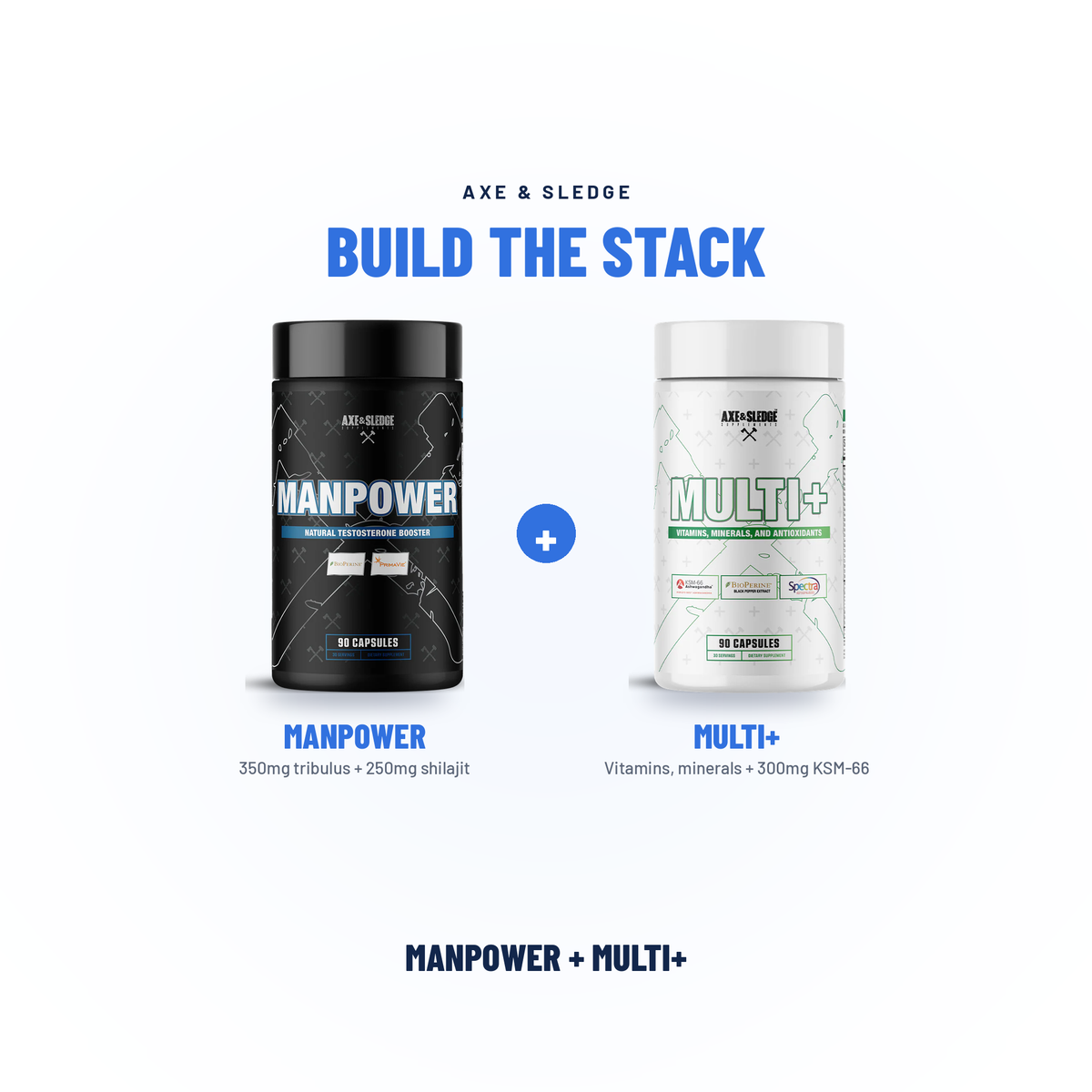 MANPOWER // NATURAL TESTOSTERONE BOOSTER - AXE & SLEDGE SUPPLEMENTS