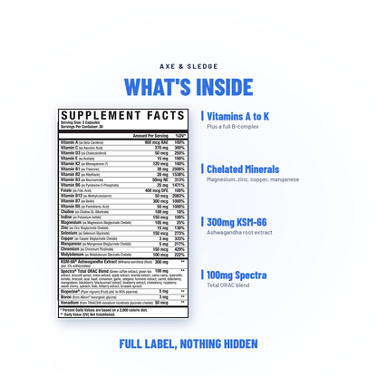 MULTI+ // PREMIUM MULTIVITAMIN - AXE & SLEDGE SUPPLEMENTS