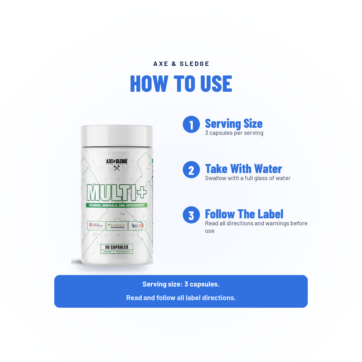 MULTI+ // PREMIUM MULTIVITAMIN - AXE & SLEDGE SUPPLEMENTS