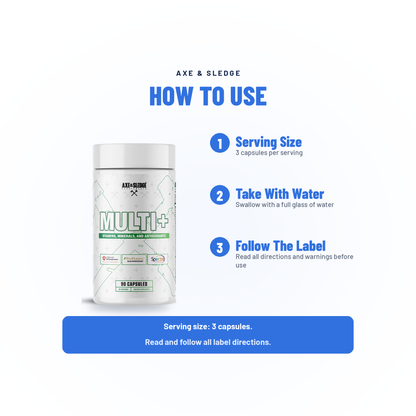 MULTI+ // PREMIUM MULTIVITAMIN - AXE & SLEDGE SUPPLEMENTS