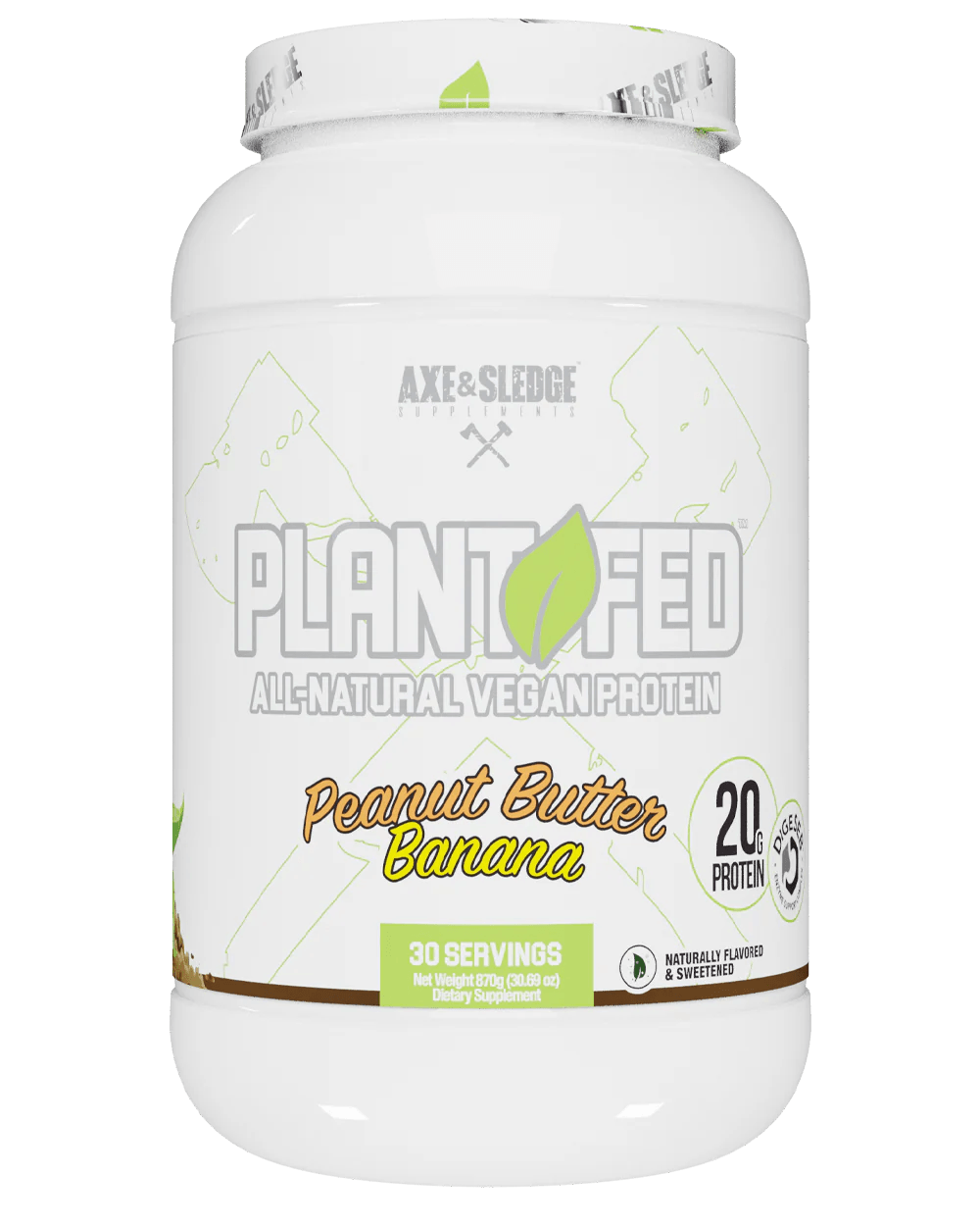 PLANT FED/ALL-NATURAL VEGAN PROTEIN-Axe  & Sledge