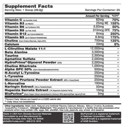 Bio Pump’d Non-Stim Preworkout - Global Formulas