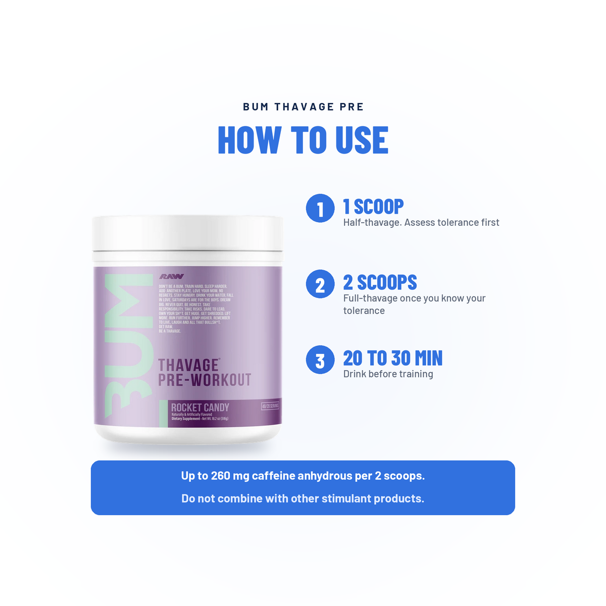 Bum Thavage Pre-Workout - Raw Nutrition