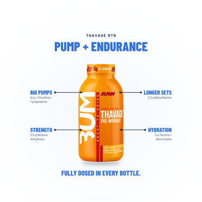 Thavage Preworkout RTD - Raw Nutrition
