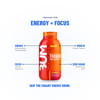 Thavage Preworkout RTD - Raw Nutrition