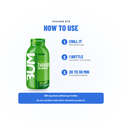 Thavage Preworkout RTD - Raw Nutrition