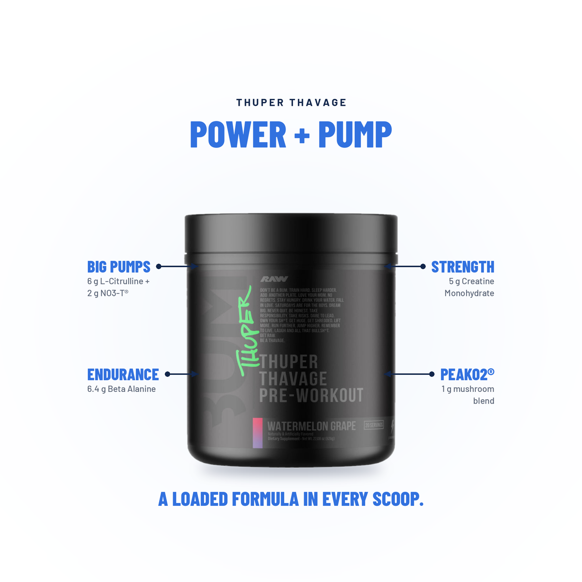 Bum Thuper Thavage Pre-Workout - Raw Nutrition