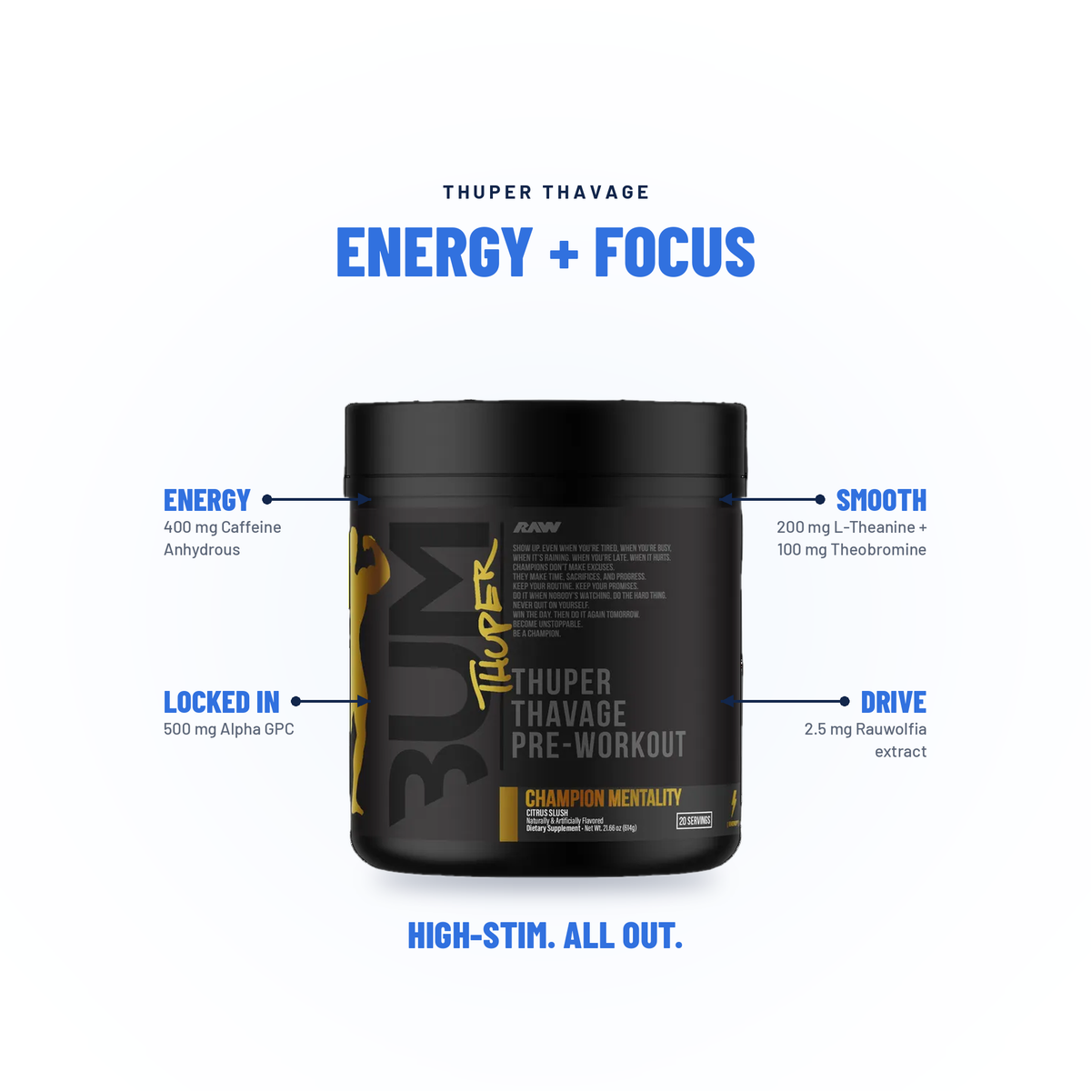 Bum Thuper Thavage Pre-Workout - Raw Nutrition