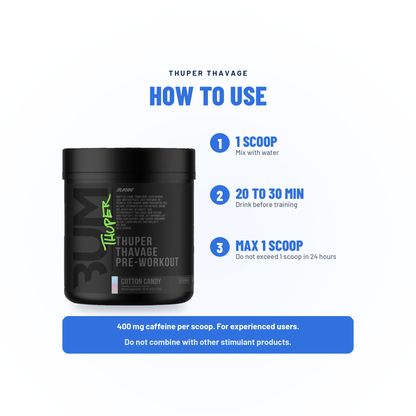 Bum Thuper Thavage Pre-Workout - Raw Nutrition