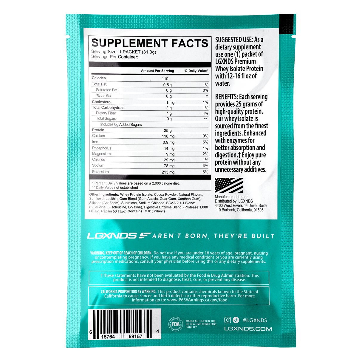 Premium Whey Isolate To-Go Packet - LGXNDS