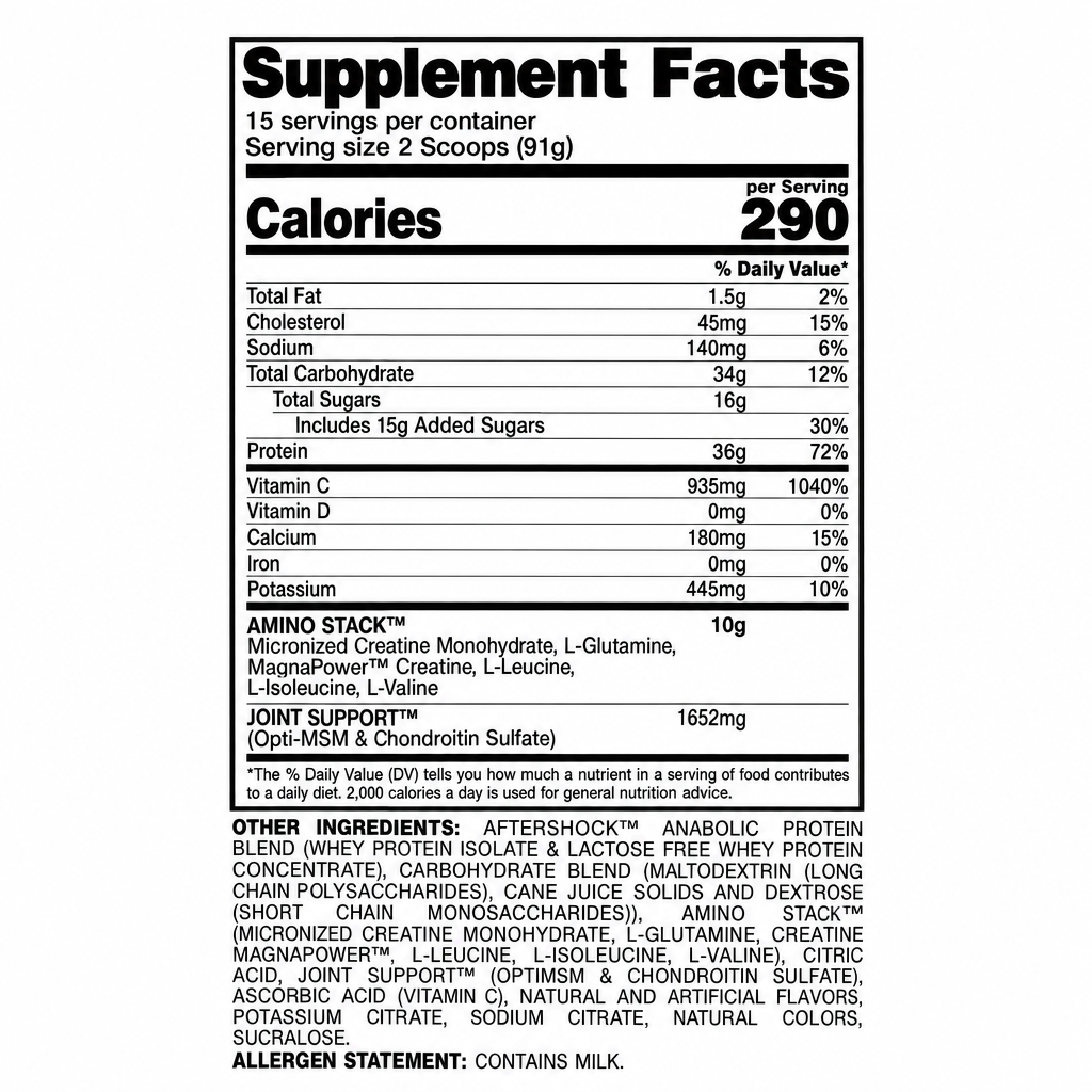 AFTERSHOCK RECOVERY - Myogenix