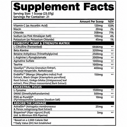 CARNAGE PUMP - NON-STIM - Nutrifitt