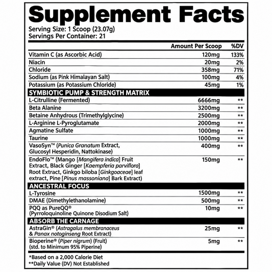 CARNAGE PUMP - NON-STIM - Nutrifitt