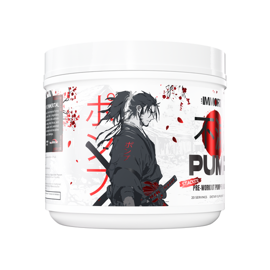 I Am Immortal Pump Stacker Non-Stim Pre-Workout label