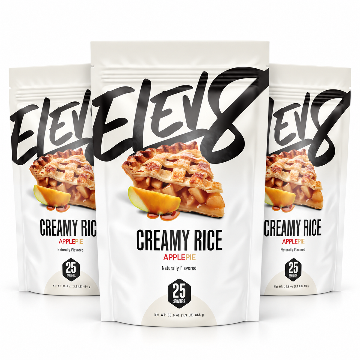 Elev8 Creamy Rice 3-Pack - Apple Pie
