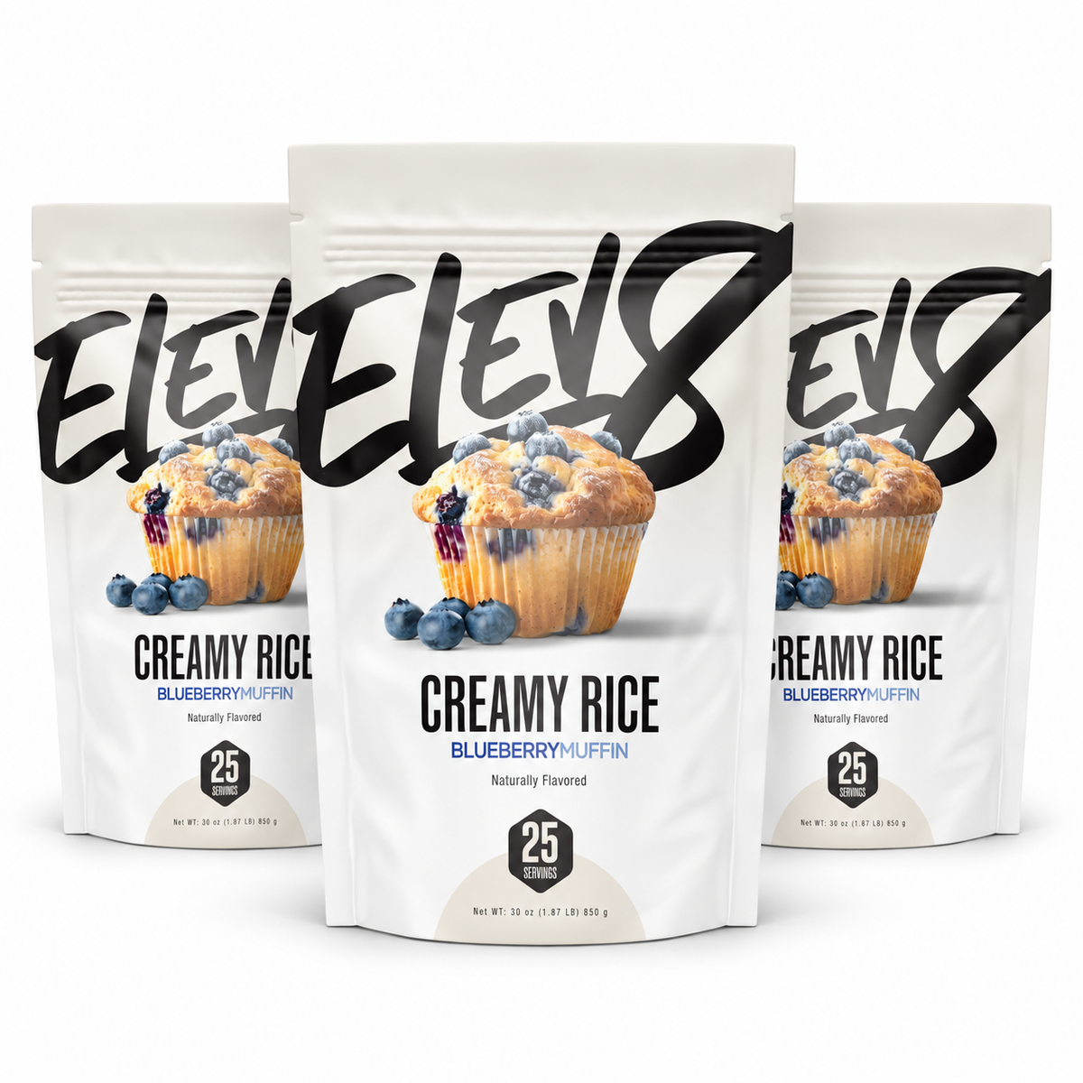 Elev8 Creamy Rice 3-Pack - Blueberry Muffin