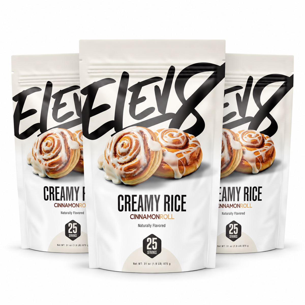 Elev8 Creamy Rice 3-Pack - Cinamon Roll