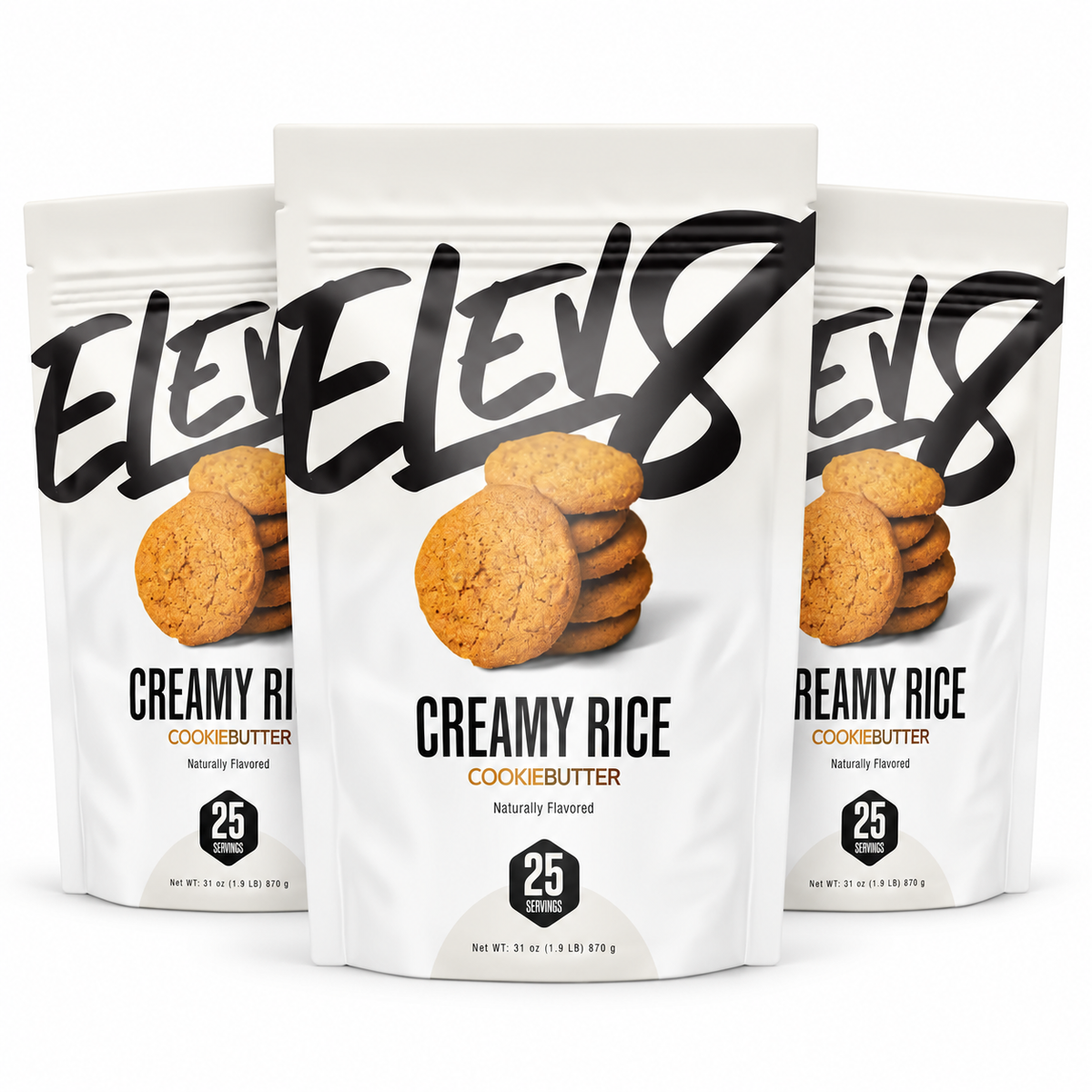 Elev8 Creamy Rice 3-Pack - Cookie Butter