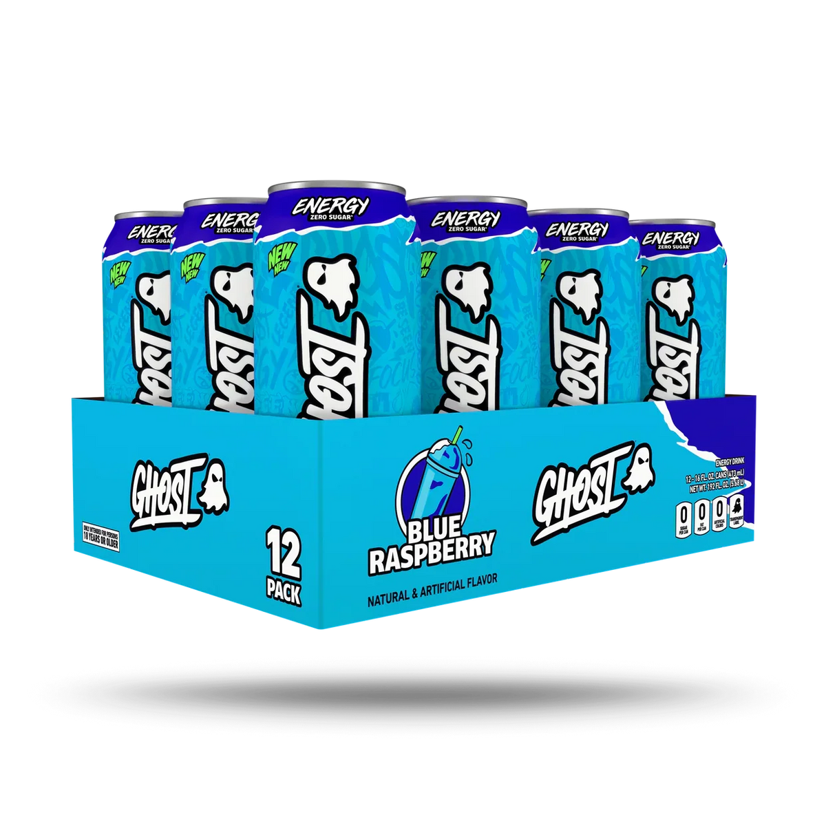 GHOST Energy Blue Raspberry 12-Pack Case