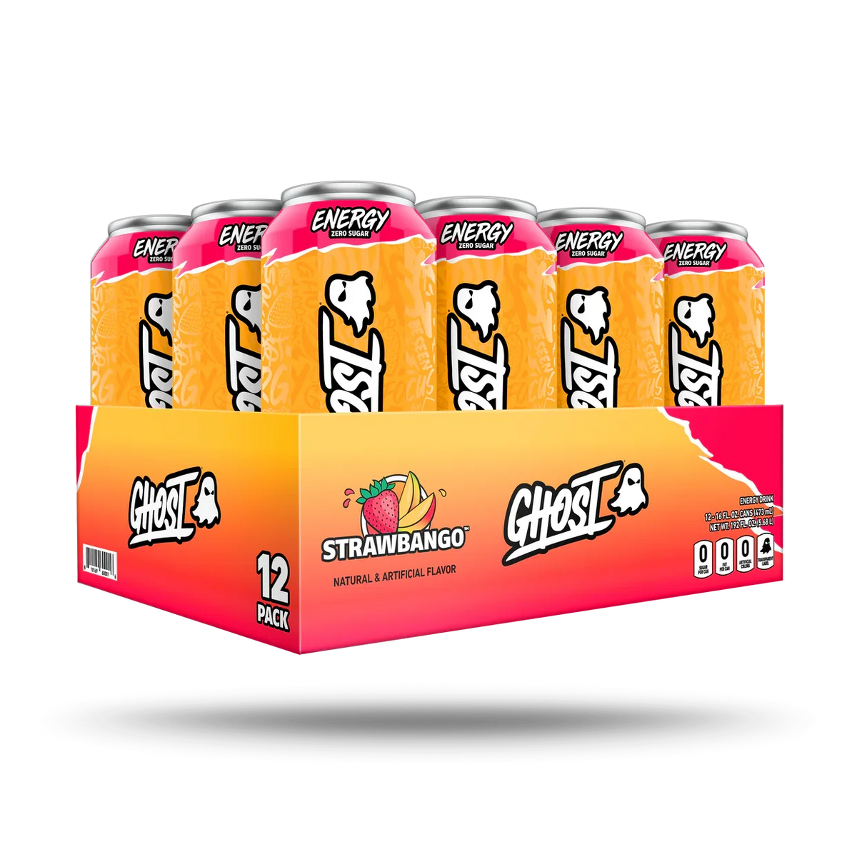 GHOST Energy Strawbango 12-Pack Case