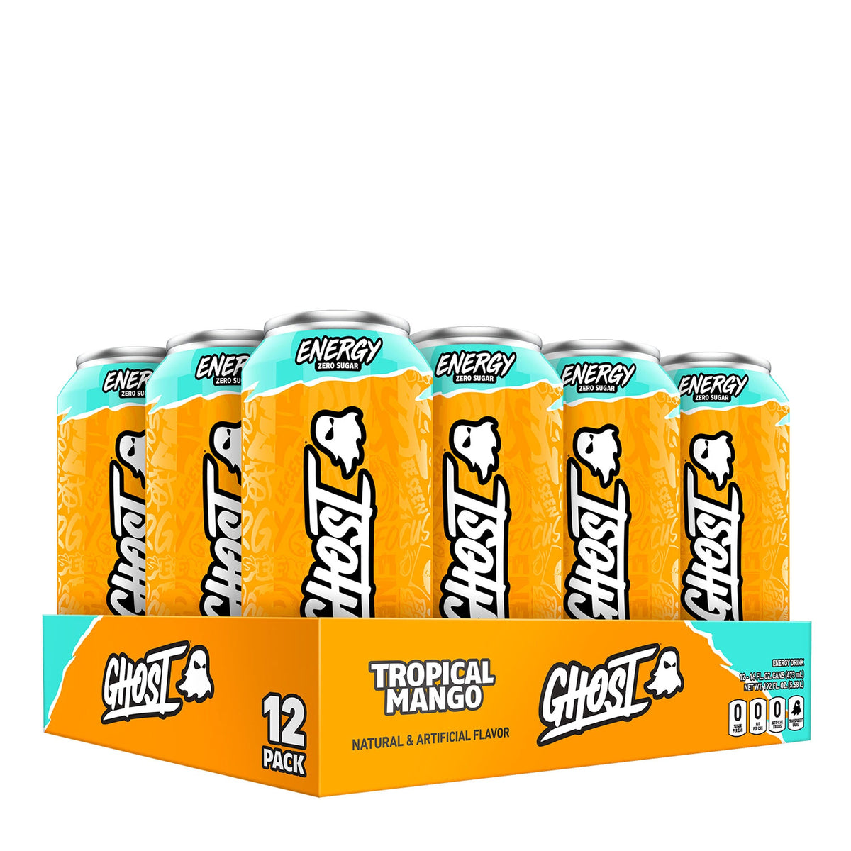 GHOST Energy Tropical Mango 12-Pack Case