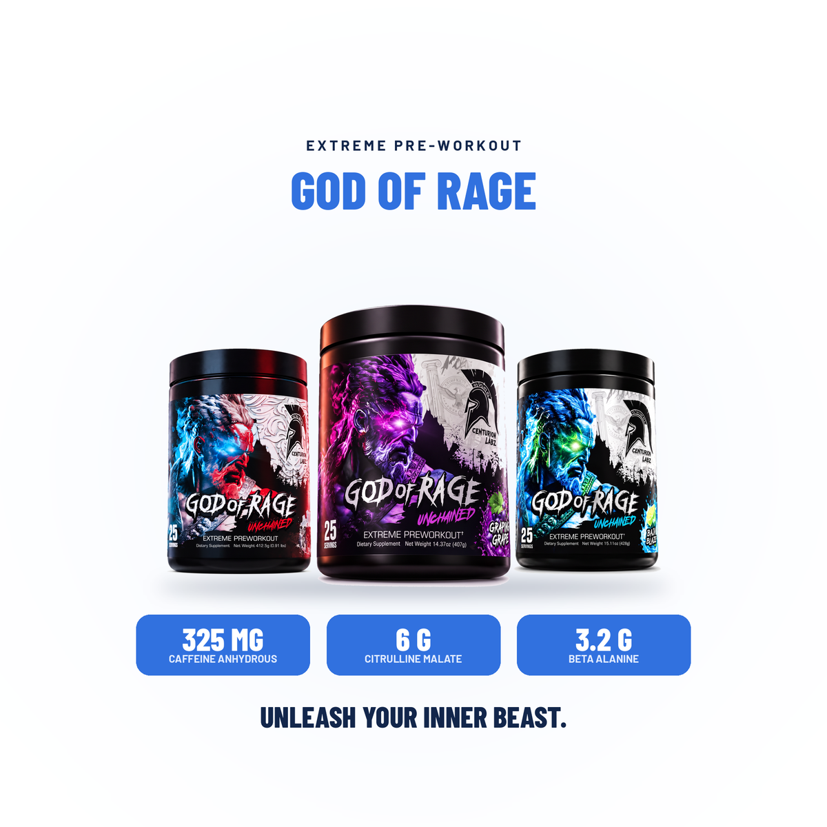 God of Rage Extreme Pre Work-Out - Centurion Labz