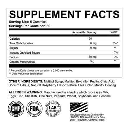 Creatine Monohydrate Gummies - LGXNDS