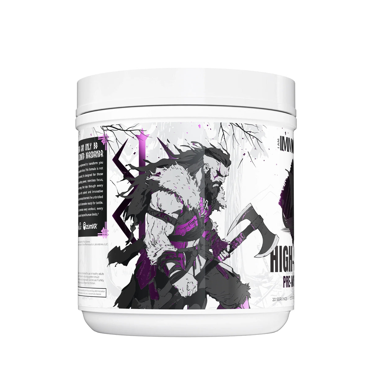 I Am Immortal High Stim Pre-Workout Berserker Grape Juice side