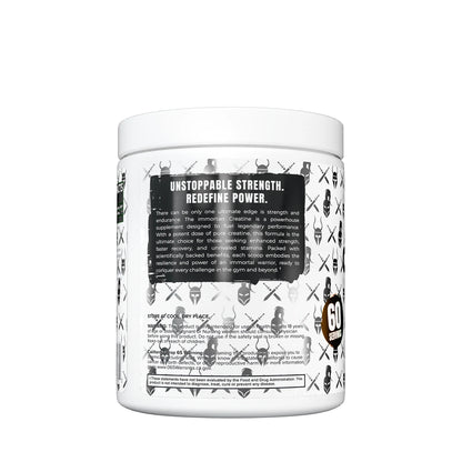 I Am Immortal Creatine Monohydrate Peach Mango tub supplement facts