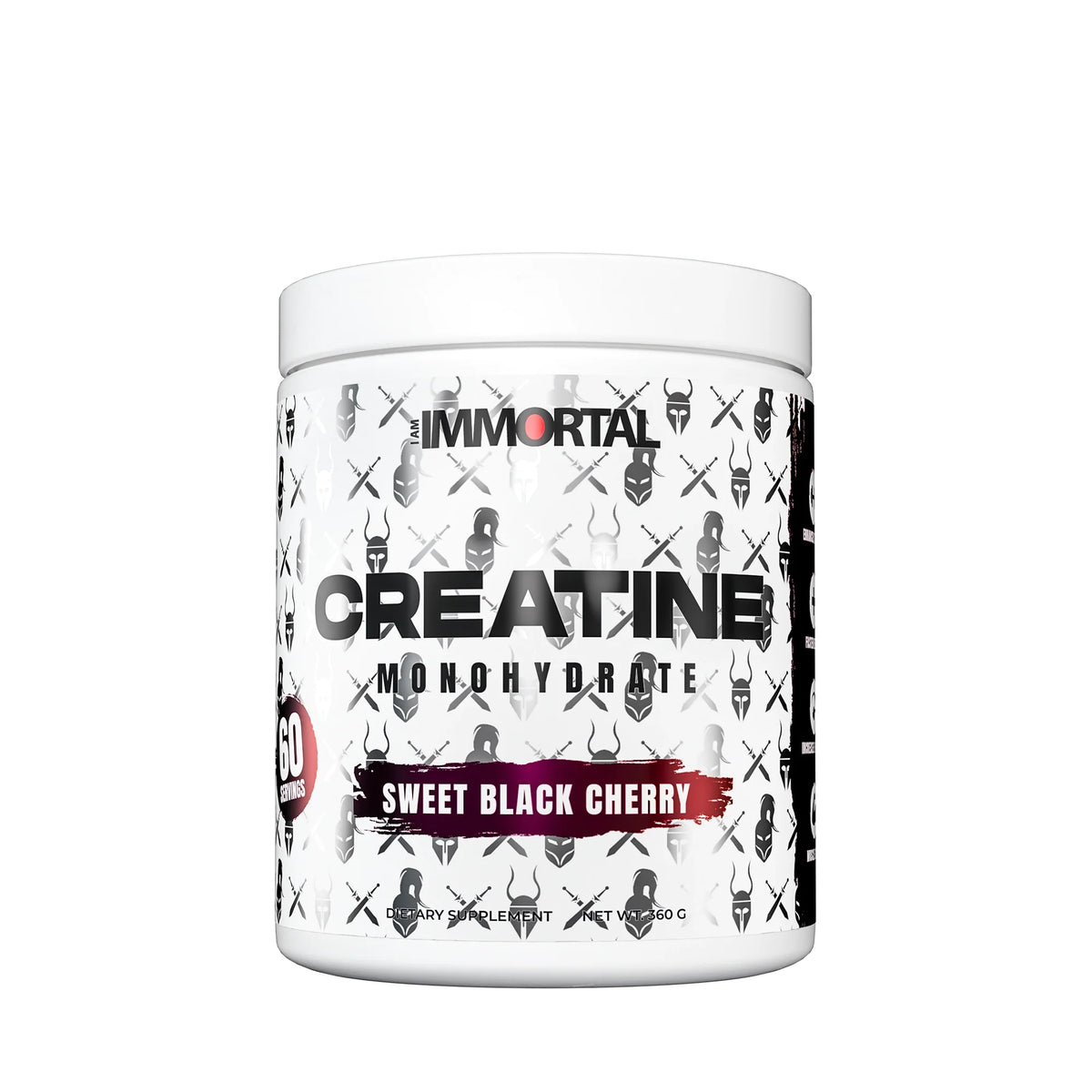 I Am Immortal Creatine Monohydrate Sweet Black Cherry tub front
