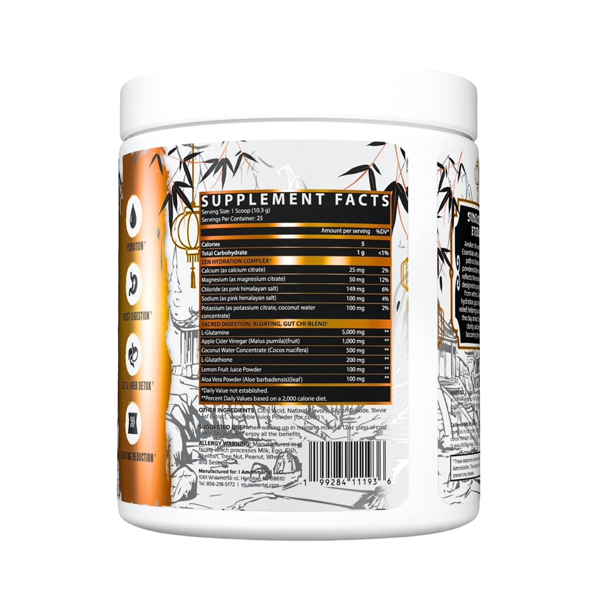 I Am Immortal Morning Essentials Tangy Orange label