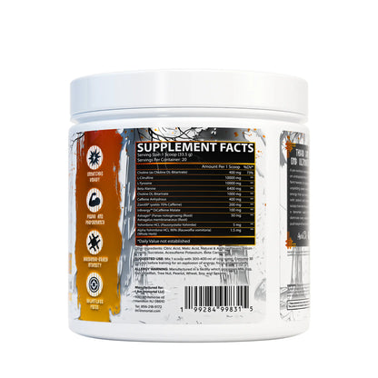 I Am Immortal High Stim Pre-Workout Berserker Peach Rings back
