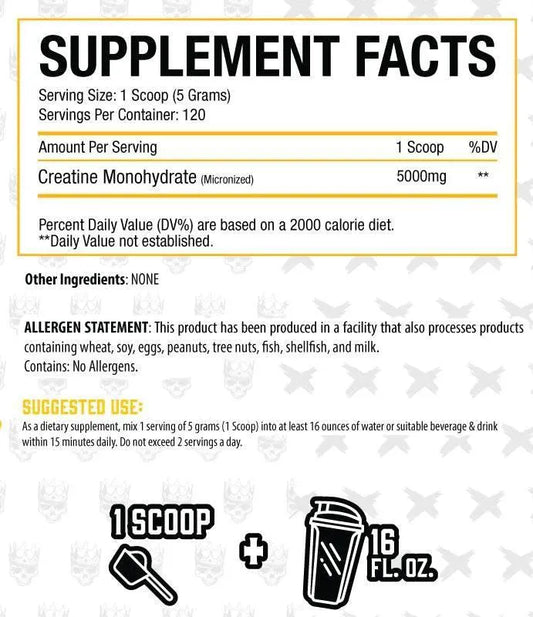 Uncut Creatine Monohydrate - Xtremis Cartel - Prime Sports Nutrition