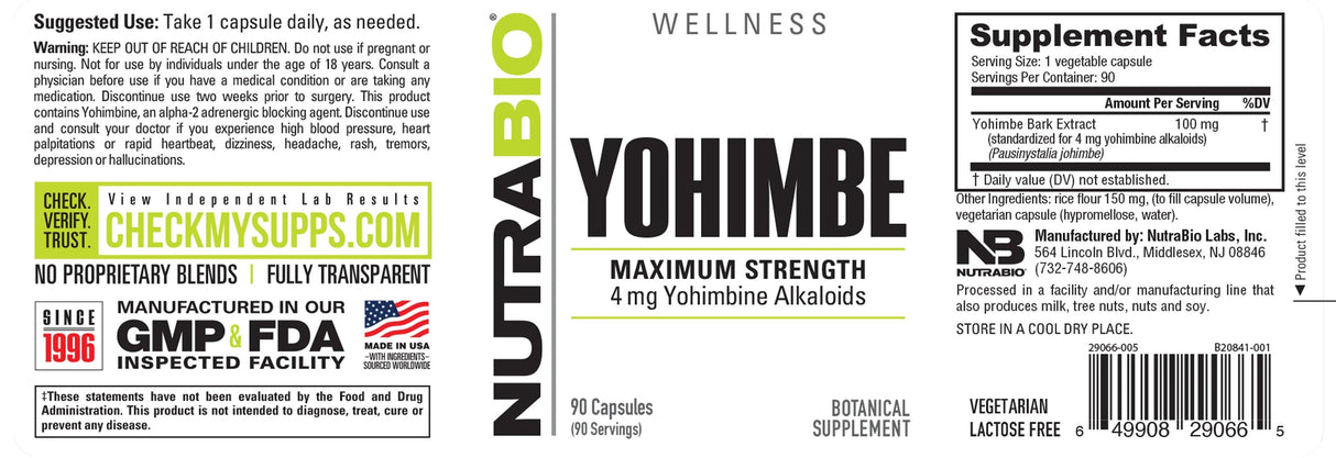 Yohimbine - Nutrabio