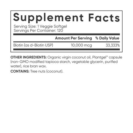 Biotin With Organic Coconut Oil-Sports Research