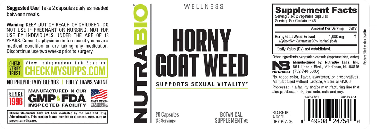 Horny Goat Weed - Nutrabio