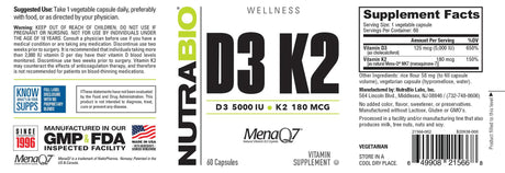 Vitamin D3 K2 - Nutrabio