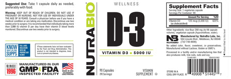 Vitamin D (5000 IU) - Nutrabio