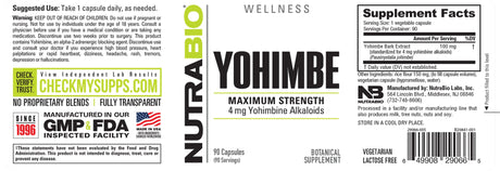 Yohimbe - Nutrabio