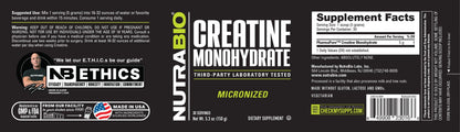 Creatine Monohydrate Powder - Nutrabio