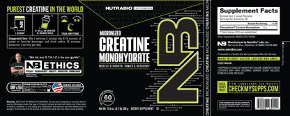 Creatine Monohydrate Powder - Nutrabio