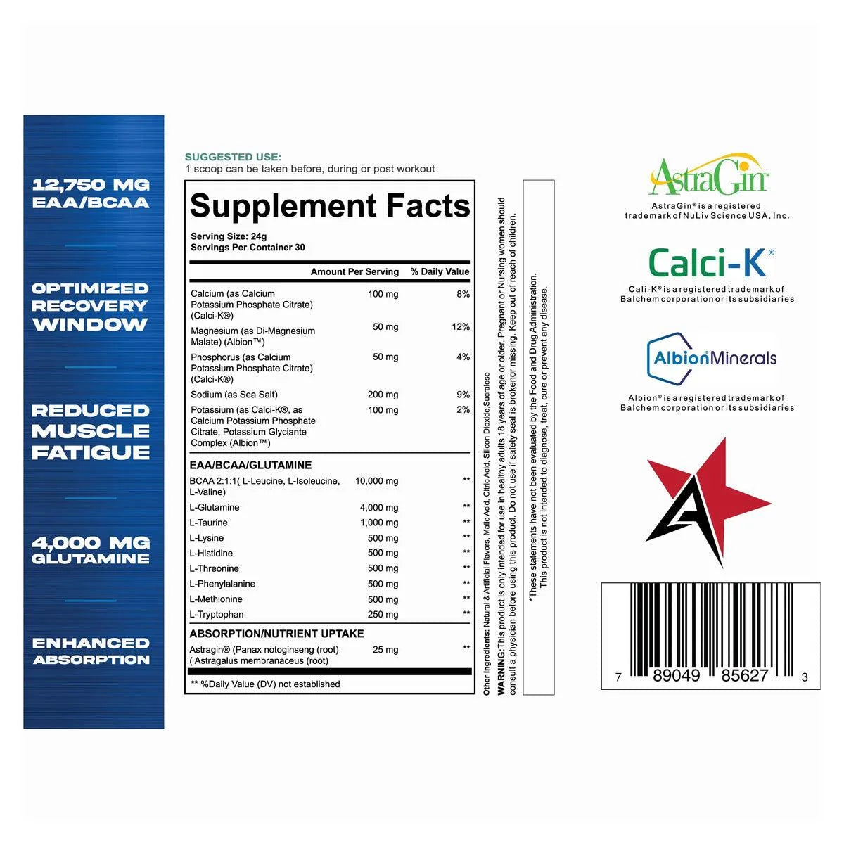 BCAA + EAA Hydration + Electrolytes - Like A Pro Supplements