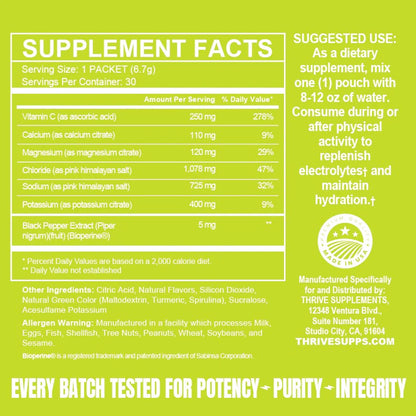 HYDRATION( 30 SERVINGS) - THRIVE SUPPLEMENTS