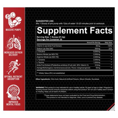 NON STIM PRE WORKOUT OUTSIZED V4 - LIKE A PRO